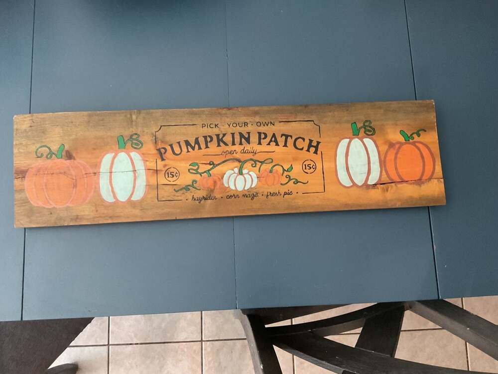 Rustic Wood Pumpkin Patch Pick Your Own Wall Hanging Sign